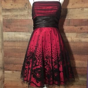 Short Black and Red Formal